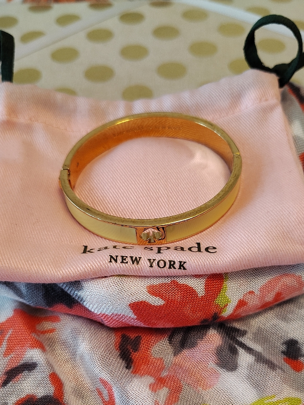 Kate Spade New York Yellow Bangle with Gold Spade Bracelet